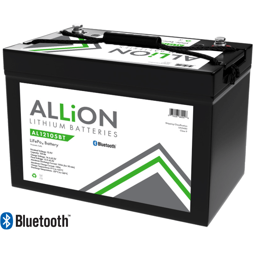 Allion AL12105BT Lithium LIFEPO4 Battery 105 AH with BLUETOOTH monitoring