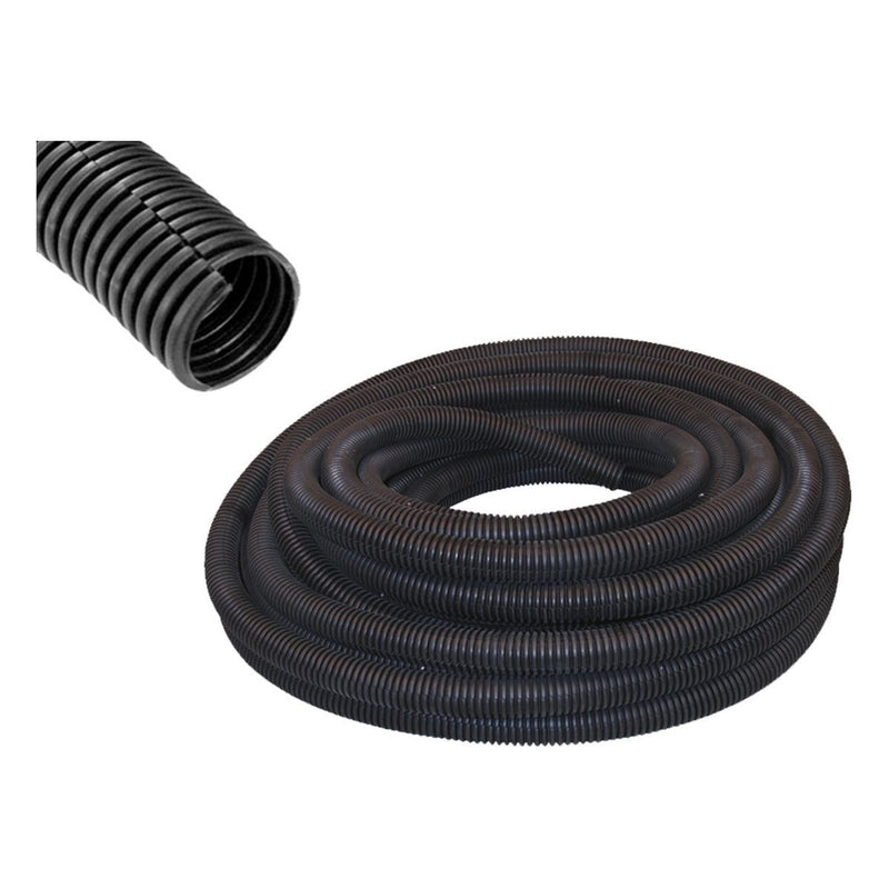 Split Loom Tube Corrugated 20mm x 10m Bag Black | RPLT20-10 - Home of 12 Volt Online