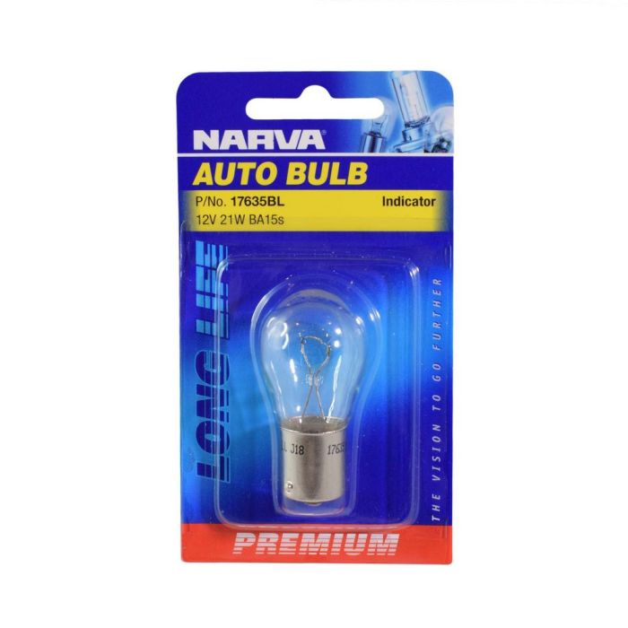 Narva 12V 21W BA15S P21W Premium Incandescent Globes | 17635BL - Home of 12 Volt Online