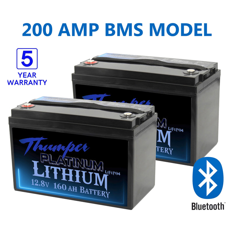 Thumper Lithium 160 AH Bluetooth LiFePO4 Battery | 160 Amp cont discharge TL-160BT