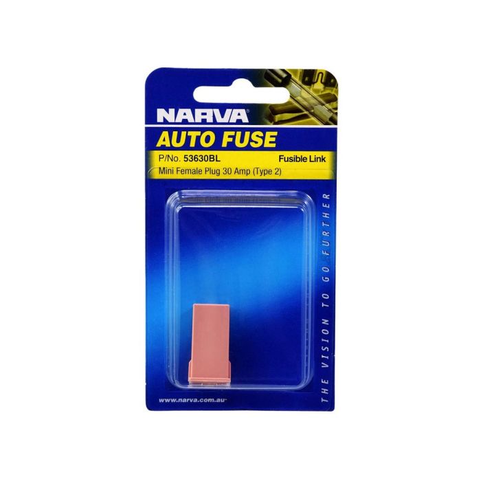 Narva 30 AMP Pink Mini Female Fusible Link Plug in | 53630BL - Home of 12 Volt Online