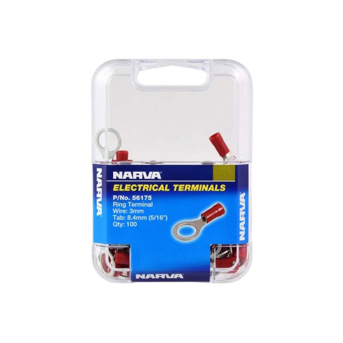 Narva 8.4MM Ring Terminal Red (100 pack) | 561475 - Home of 12 Volt Online