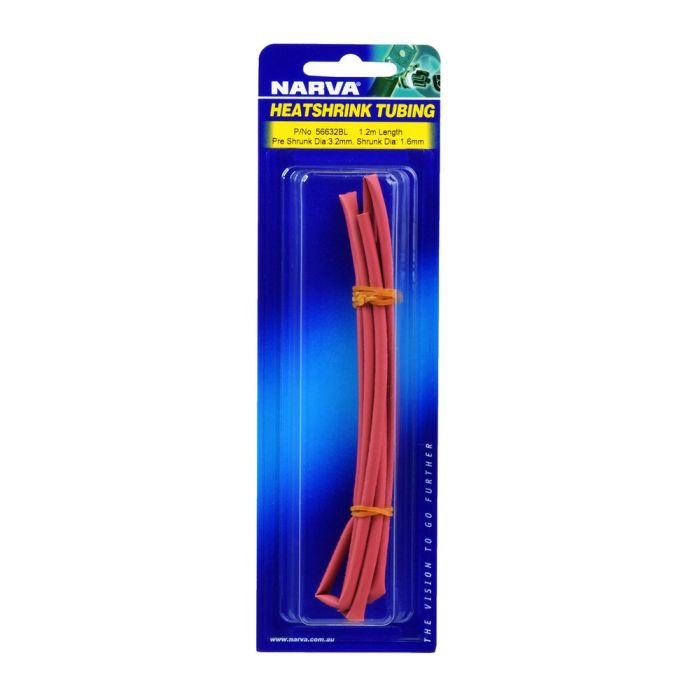 Narva 3.2mm Red Heatshrink (1.2M) | 56632BL - Home of 12 Volt Online