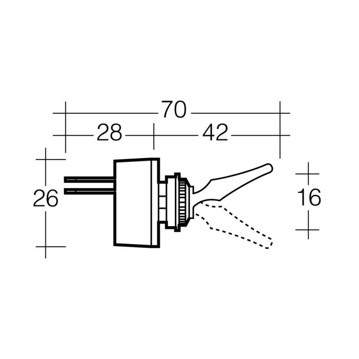 Narva Off/Momentary (On) Spring Toggle Switch | 60004BL - Home of 12 Volt Online