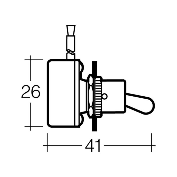 Narva Off/On Toggle Switch Pre-wired with Off/On Tab | 60054BL - Home of 12 Volt Online