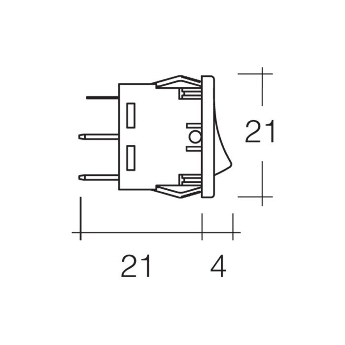 Narva Off/On Micro Rocker Switch with Red LED | 62061BL - Home of 12 Volt Online