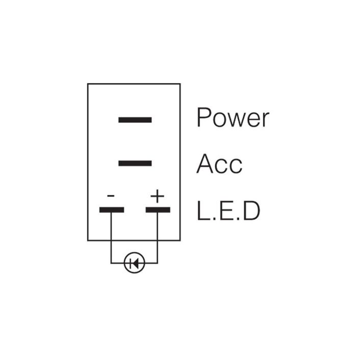 Narva Off/On Micro Rocker Switch with Red LED | 62061BL - Home of 12 Volt Online