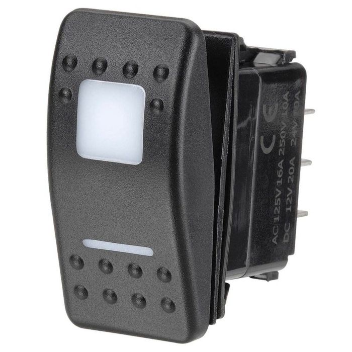 Narva 12/24V Momentary (On)/Off/Momentary (On) LED Sealed Rocker Switch (Red) | 63172BL - Home of 12 Volt Online