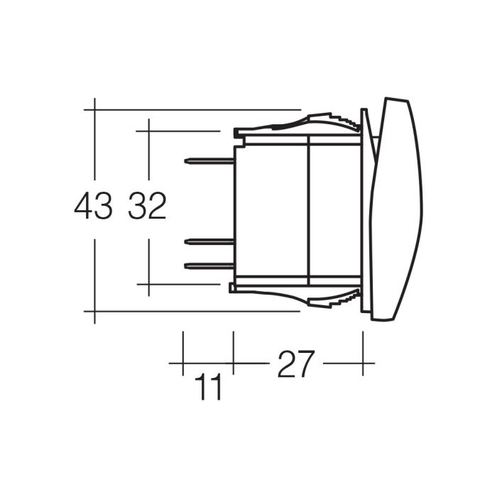 Narva 12/24V Off/On LED Illuminated Sealed Rocker Switch "Beacon" Symbol (Amber) | 63234BL - Home of 12 Volt Online