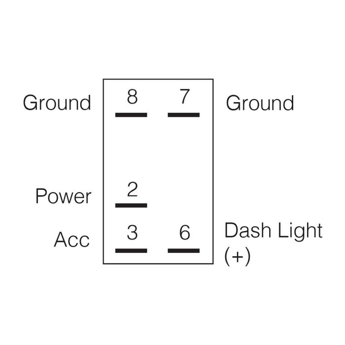 Narva 12/24V Off/On LED Illuminated Sealed Rocker Switch "Beacon" Symbol (Amber) | 63234BL - Home of 12 Volt Online