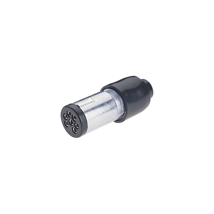 Narva 7 Pin Small Round Metal Trailer Plug | 82131BL - Home of 12 Volt Online