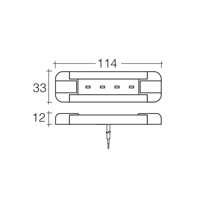 Narva 114 x 33mm High Powered L.E.D Strip Lamp 9-33V | 87540 - Home of 12 Volt Online