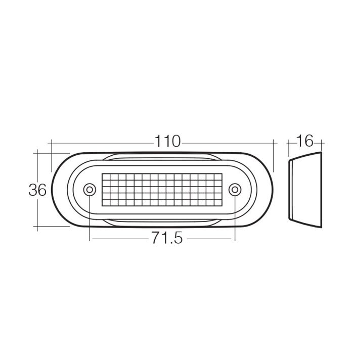 Narva 10-30 Volt Model 8 L.E.D Front End Outline Marker Lamp (Amber) | 90822CBL - Home of 12 Volt Online