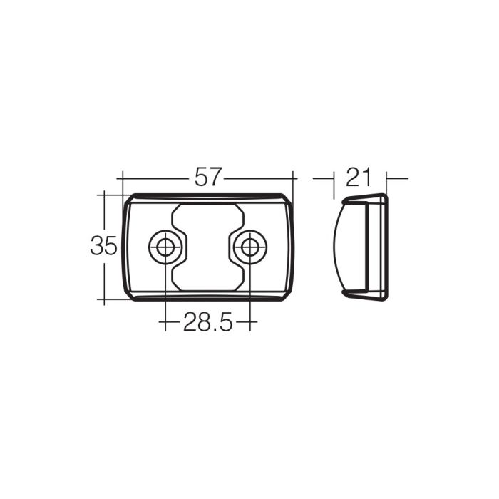 Narva 10-33 Volt Model 14 L.E.D Front End Outline Marker Lamp (White) | 91412BL - Home of 12 Volt Online