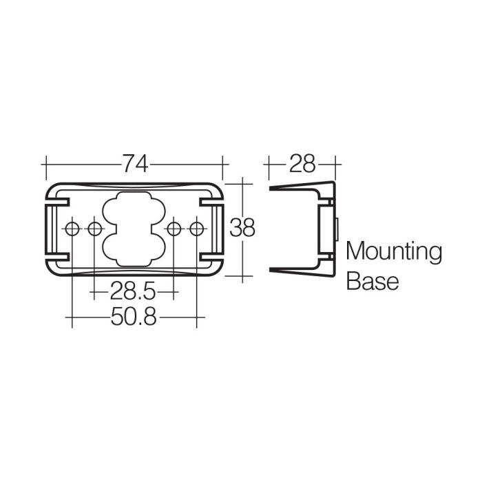 Narva 9-33 Volt Model 16 L.E.D Front End Outline Marker (White) | 91612BL - Home of 12 Volt Online