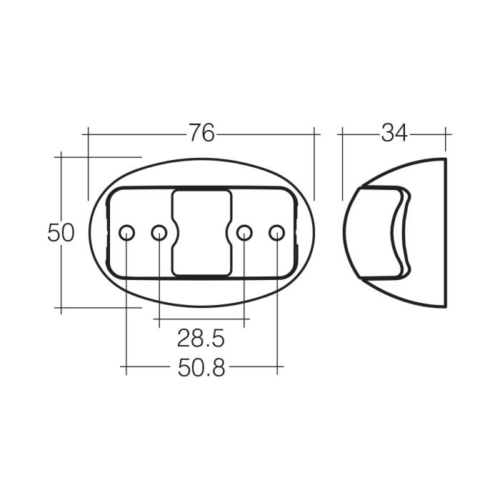 Narva 9-33 Volt Model 16 L.E.D Rear End Outline Marker Lamp (Red) | 91632BL - Home of 12 Volt Online