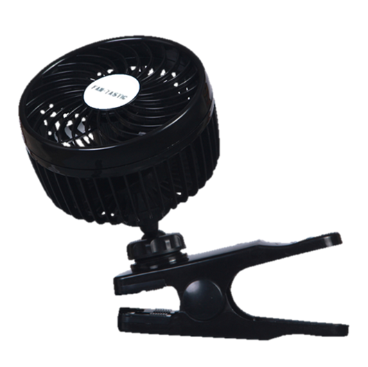 Black 12 Volt Single Clip on Fan | 3096 - Home of 12 Volt Online