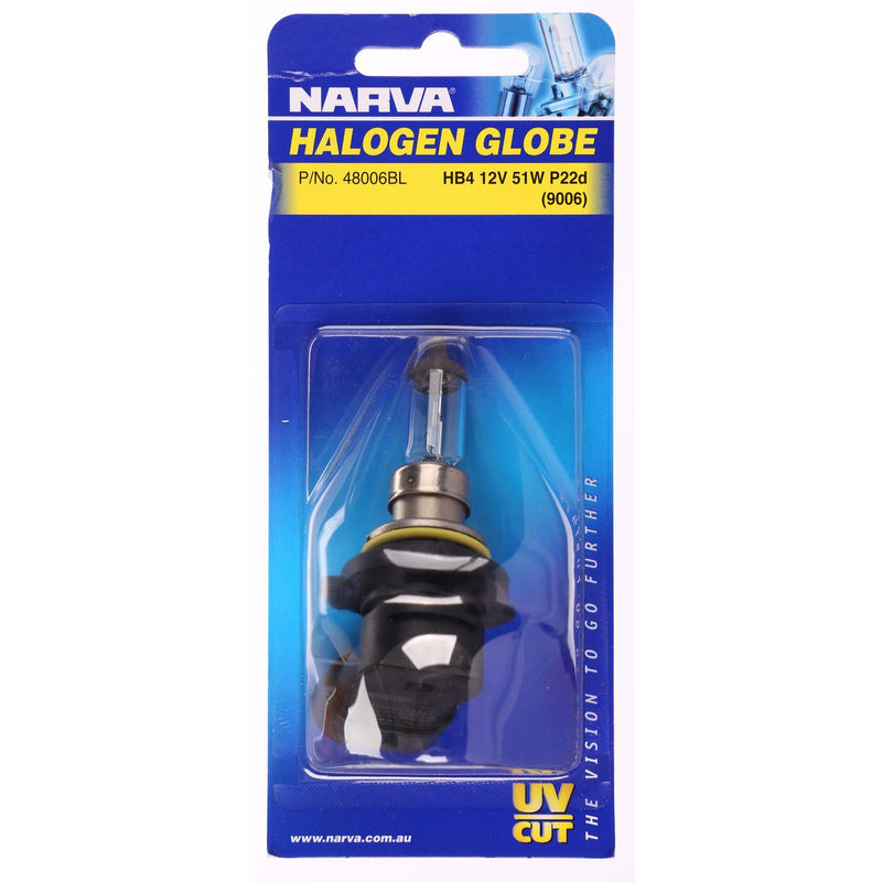 Narva 12V HB4 51W P22D Halogen Headlight Globe (Blister pack of 1) | 48006BL - Home of 12 Volt Online