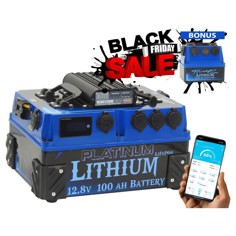 Thumper Lithium 100 AH REDARC DC Battery Pack BATL-100RD - BONUS 12AH MINI