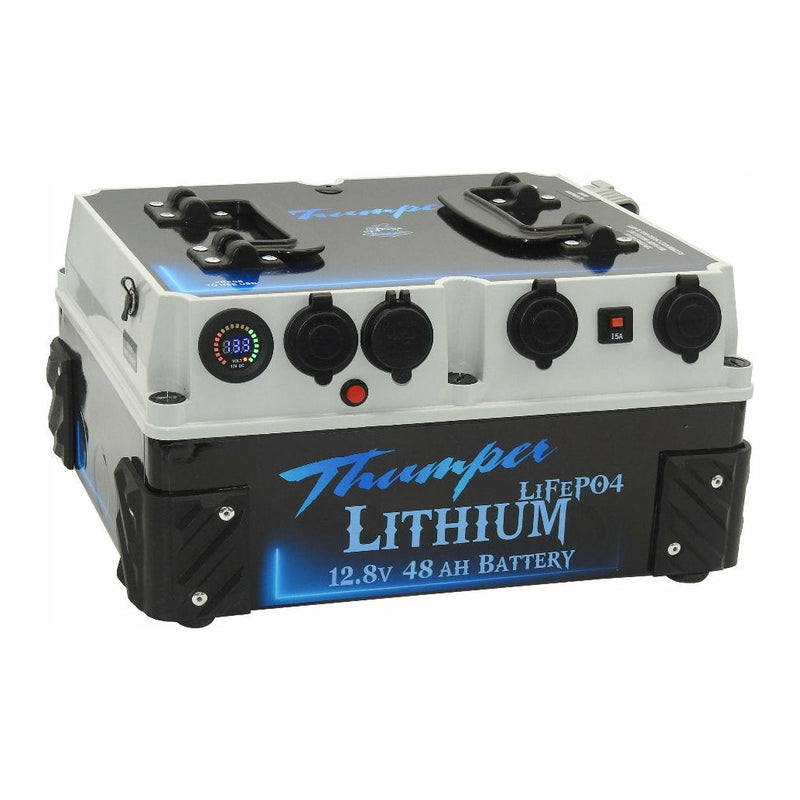 Thumper Lithium 48 AH Battery Pack 5A in line cigarette DC Battery Charger | BATL-48