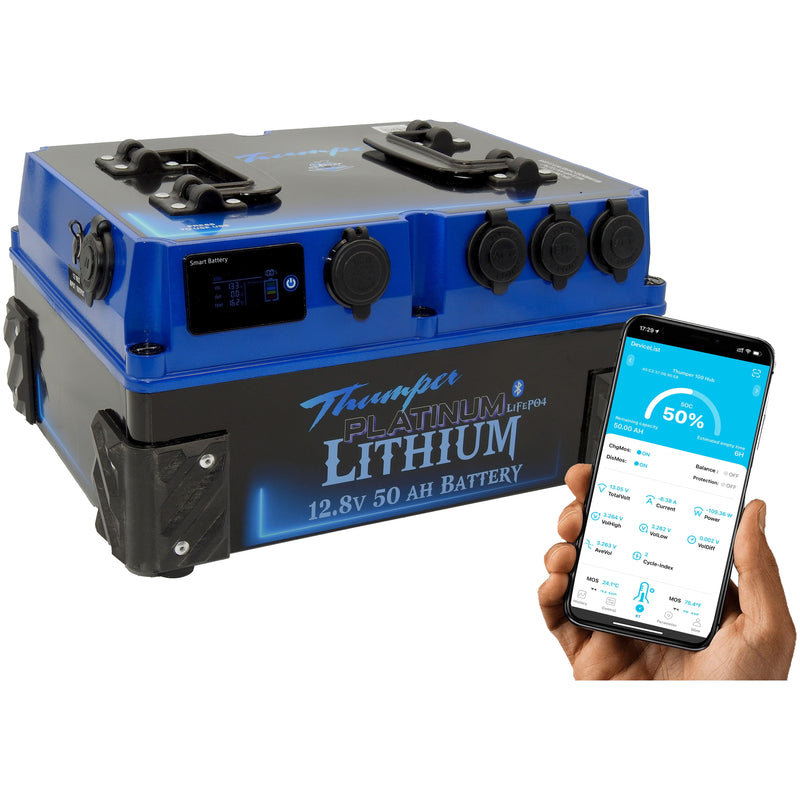 Thumper Lithium 50 AH Battery Pack BATL-50 Bluetooth monitoring