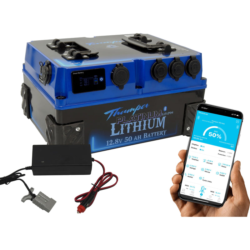 Thumper Lithium 50 AH Battery Pack BATL-50 Bluetooth monitoring