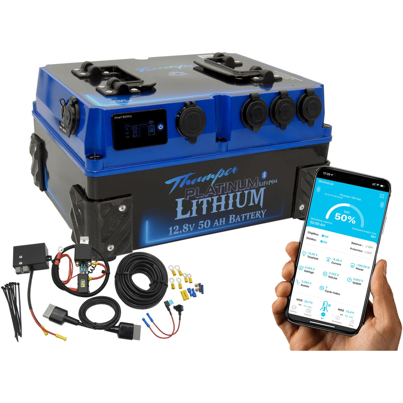 Thumper Lithium 50 AH Battery Pack BATL-50 Bluetooth monitoring