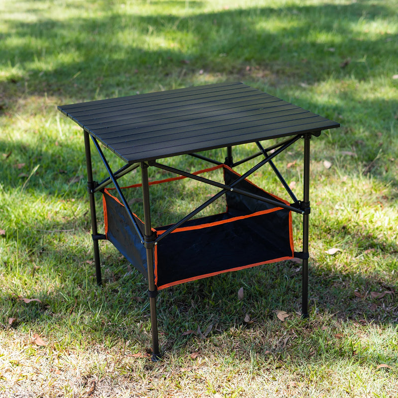 BOAB Roll up Camping Table with Basket