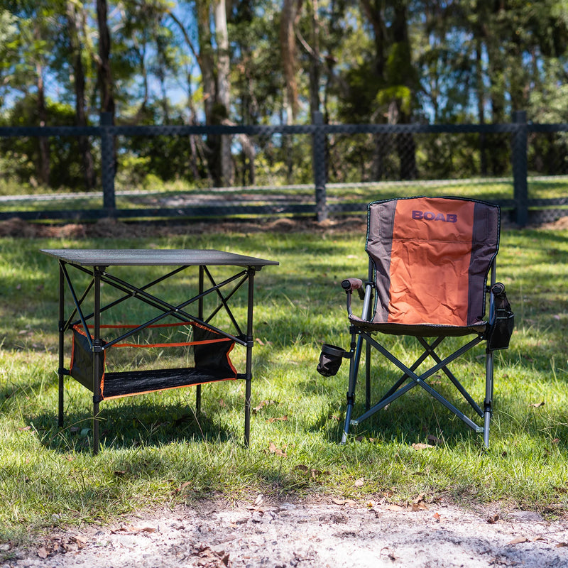 BOAB Roll up Camping Table with Basket