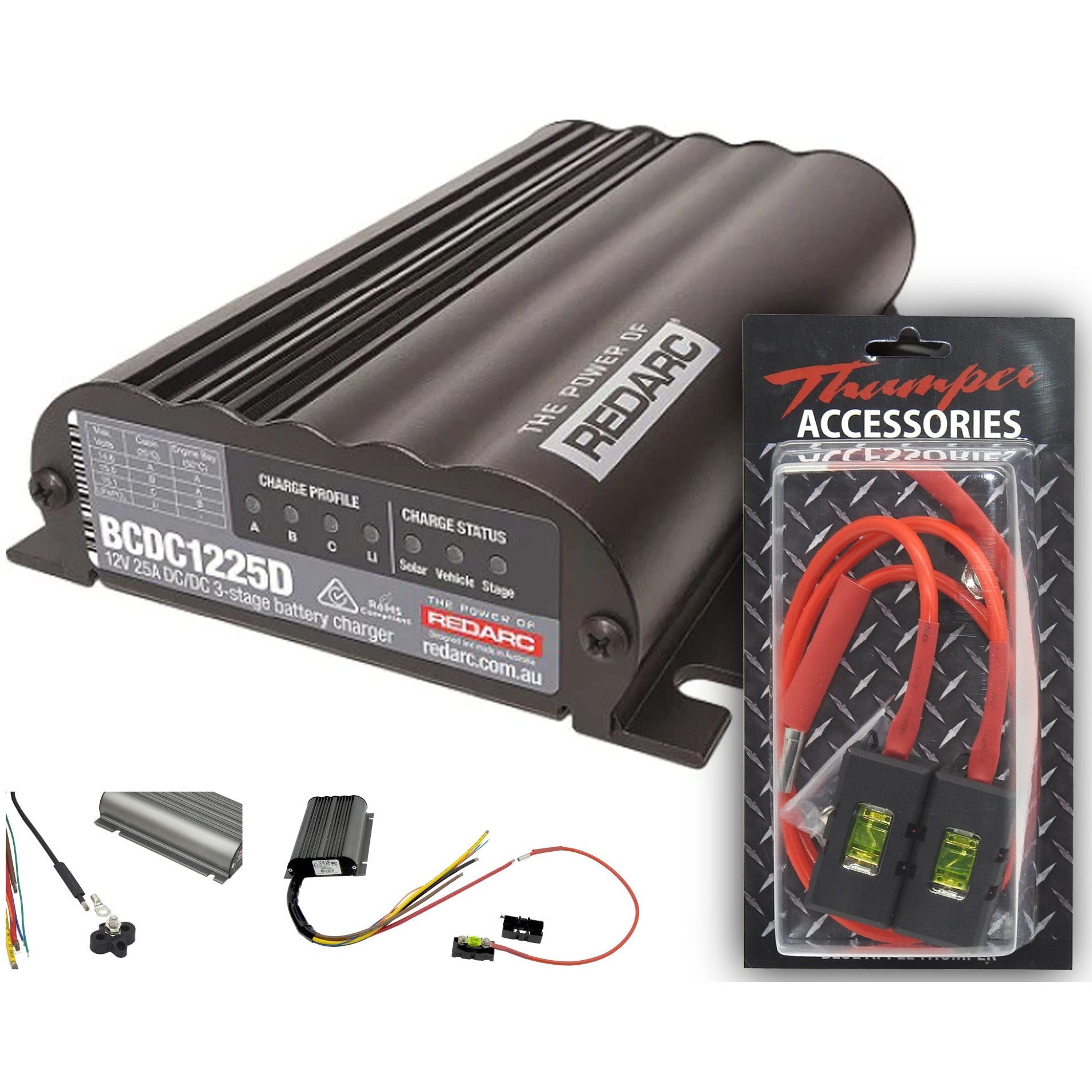 Redarc Dc Dc Battery Charger Classic 25 Amp In Vehicle And Solar