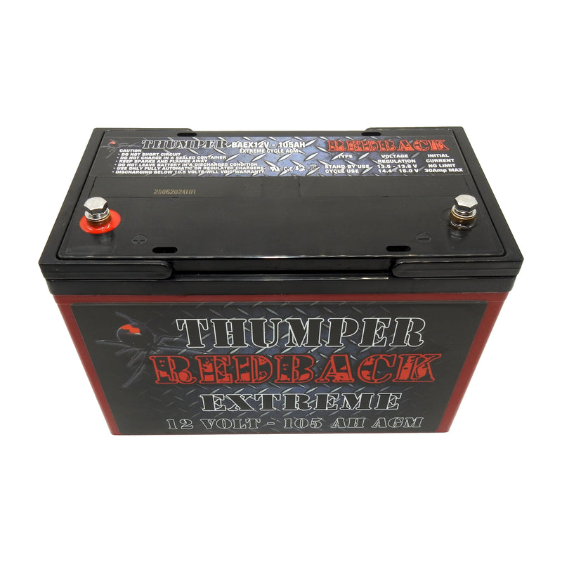 Thumper Extreme 105 AH Heavy Duty Deep cycle Caravan AGM Battery