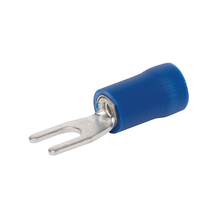 Blue 5mm Fork Crimp Pk 100 | H2087B