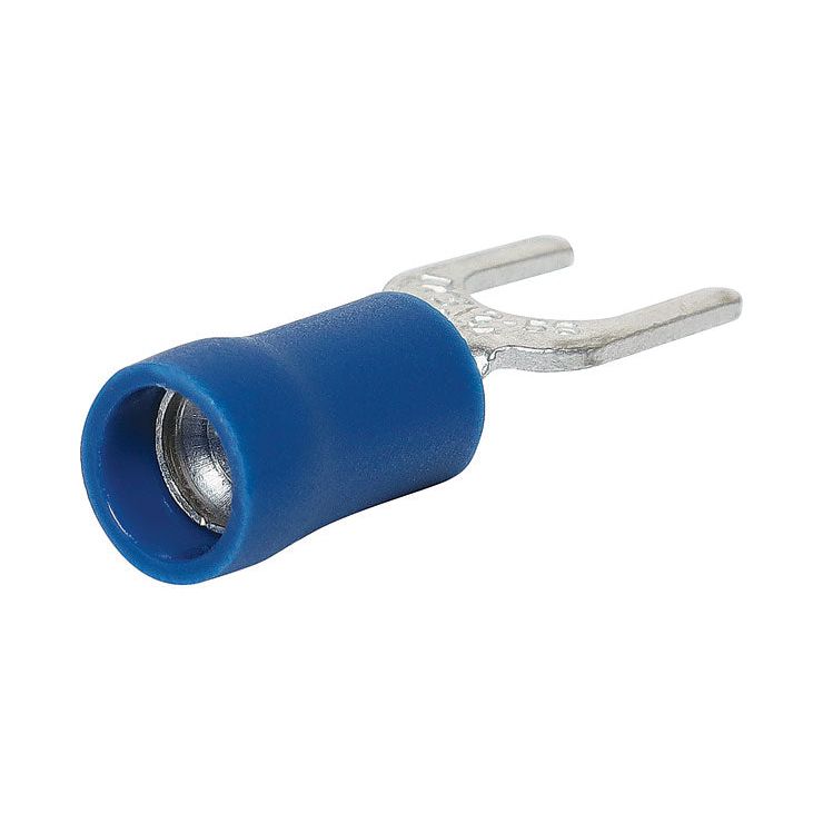 Blue 3mm Fork Crimp Pk 100 | H2107A - Home of 12 Volt Online