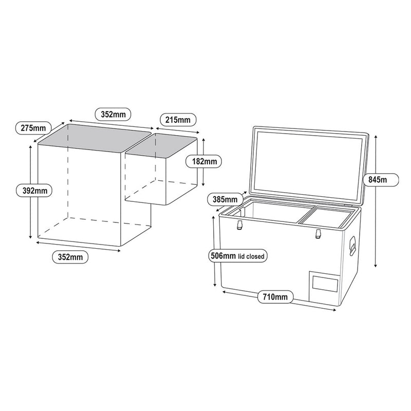 National Luna 50L Legacy Twin Bin, Single Door Dual Control Stainless Steel Fridge Freezer Anderson lead