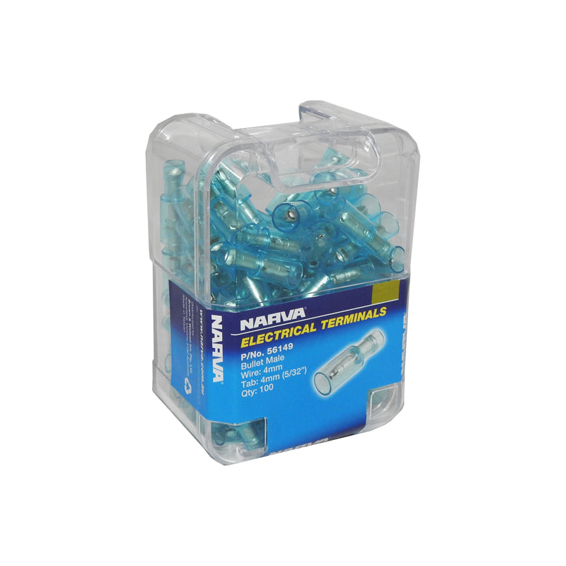 Narva 4.0MM Male Bullet Terminal Blue (100) | 56149 - Home of 12 Volt Online