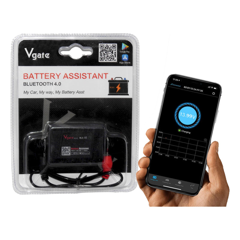 Vgate Battery Monitor Bluetooth 4.0 12V Device Car Battery Tester suits AGM / GEL / WETCELL - Home of 12 Volt Online