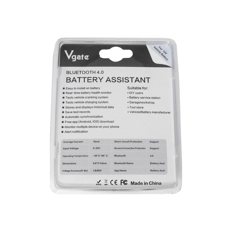 Vgate Battery Monitor Bluetooth 4.0 12V Device Car Battery Tester suits AGM / GEL / WETCELL - Home of 12 Volt Online