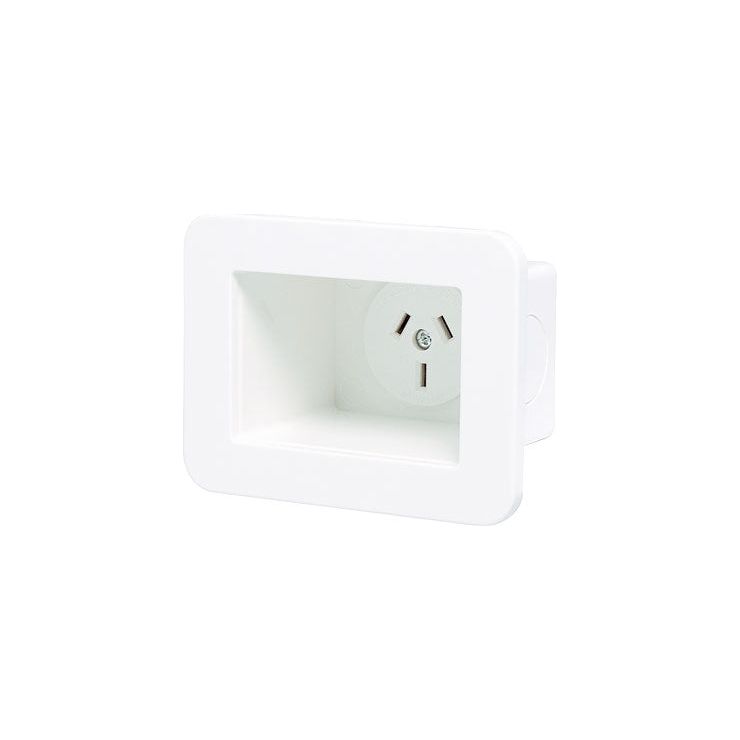 Recess Wallplate Box with 240V Mains GPO | P8058