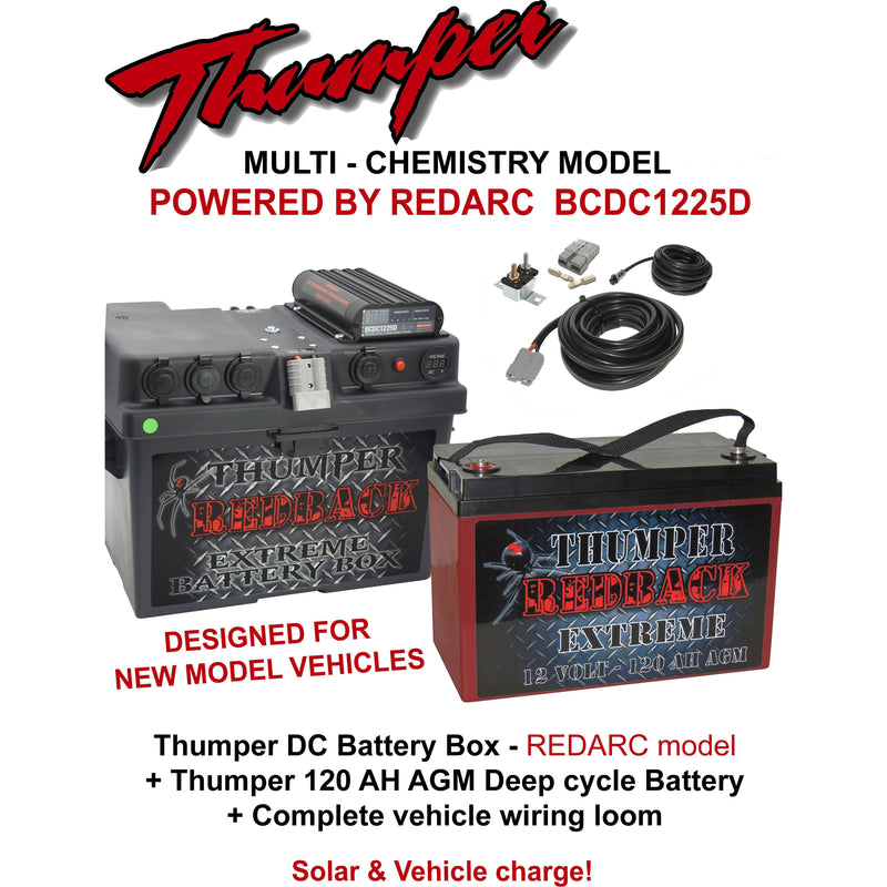 Thumper REDARC DC Battery Box 'Classic' model | Multi-Chemistry