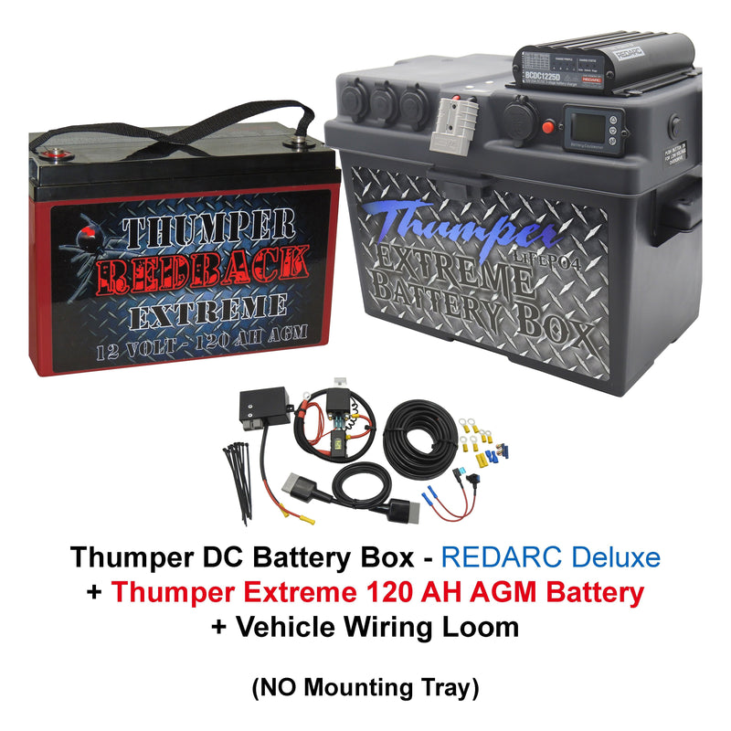 Thumper REDARC DELUXE DC Battery Box BCDC1225D | Multi-Chemistry