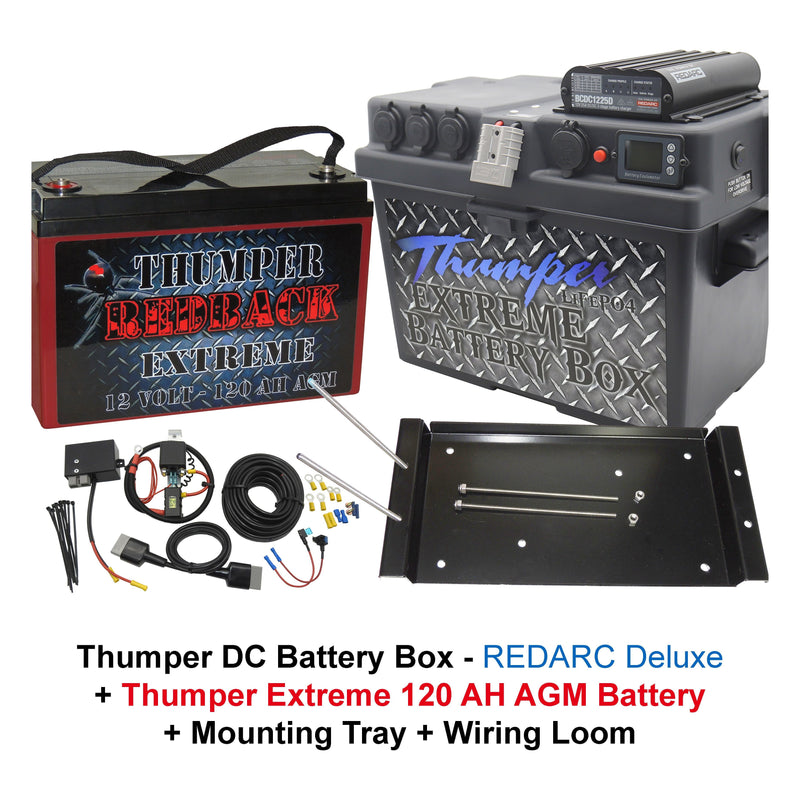 Thumper REDARC DELUXE DC Battery Box BCDC1225D | Multi-Chemistry