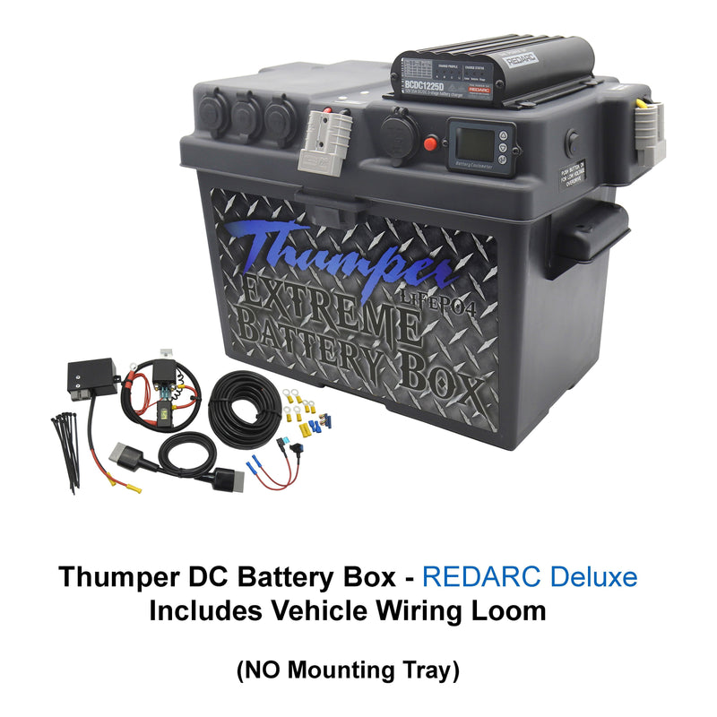 Thumper REDARC DELUXE DC Battery Box BCDC1225D | Multi-Chemistry