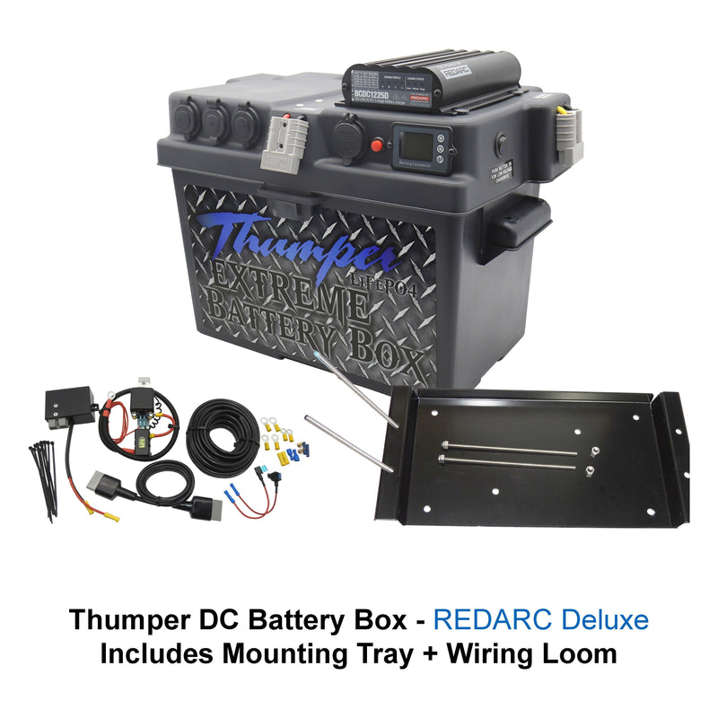 Thumper REDARC DELUXE DC Battery Box BCDC1225D | Multi-Chemistry