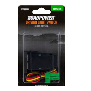 Switch Driving Light Suits Toyota OE Style Includes Harness 39 x 21mm Green LED | RPSW1000 - Home of 12 Volt Online