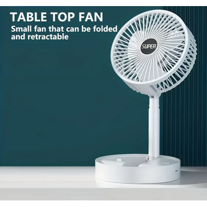 Folding Portable Telescopic Fan - USB Charging - 3 Speeds - Home of 12 Volt Online