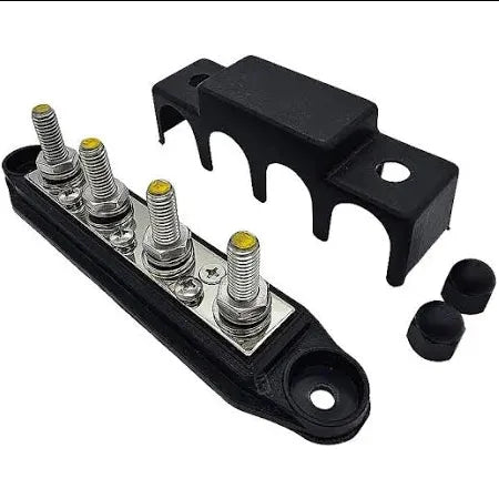 4 way Bus Bar Power Distribution Block 150A Positive or Negative - Home of 12 Volt Online