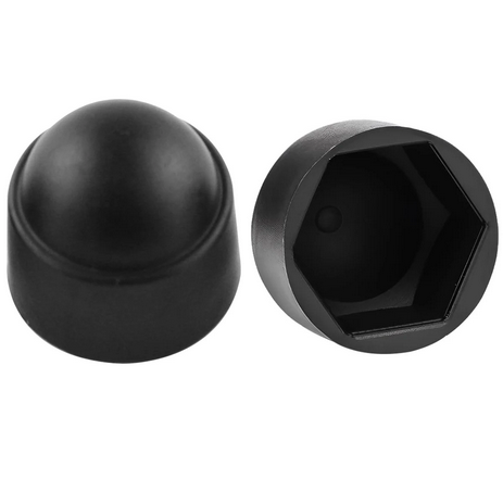 Red & Black Plastic Dome Hex Bolt Protection Caps M8 | INCAP