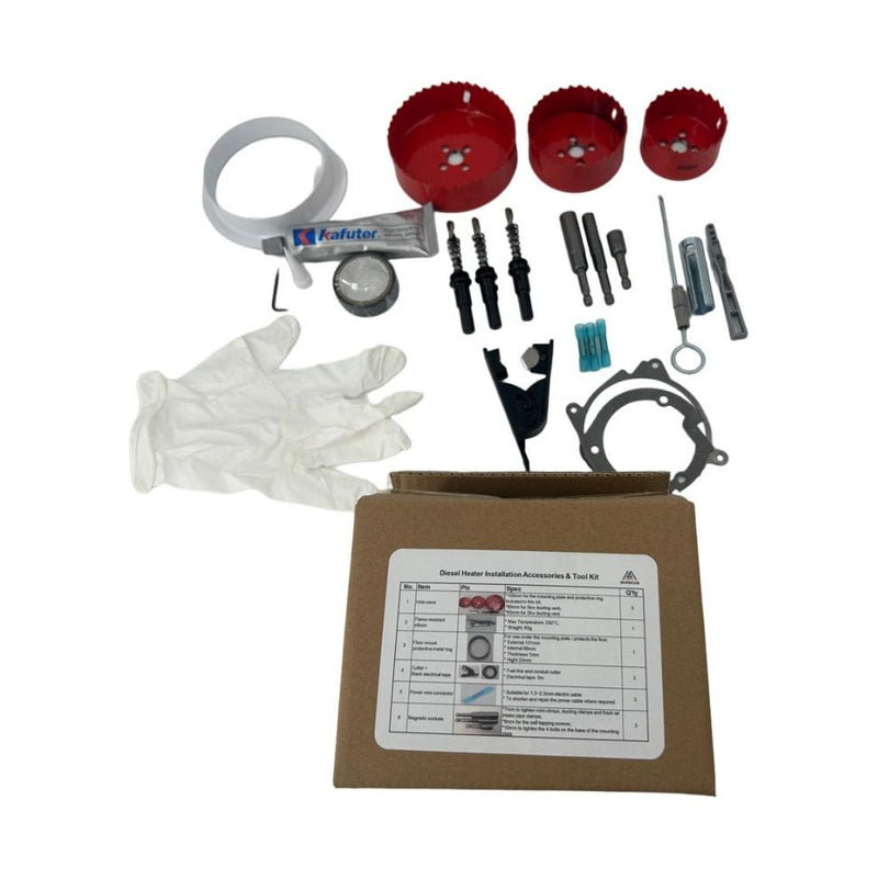 AUFOCUS Installation Accessories Tool Kit Suit Diesel Heater 2KW