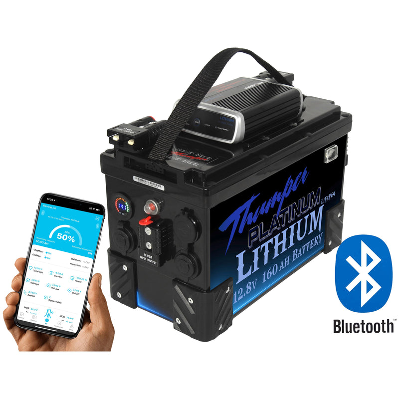 Thumper Lithium LiFePO4 Battery Hub 160 AH Projecta IDC25L Bluetooth