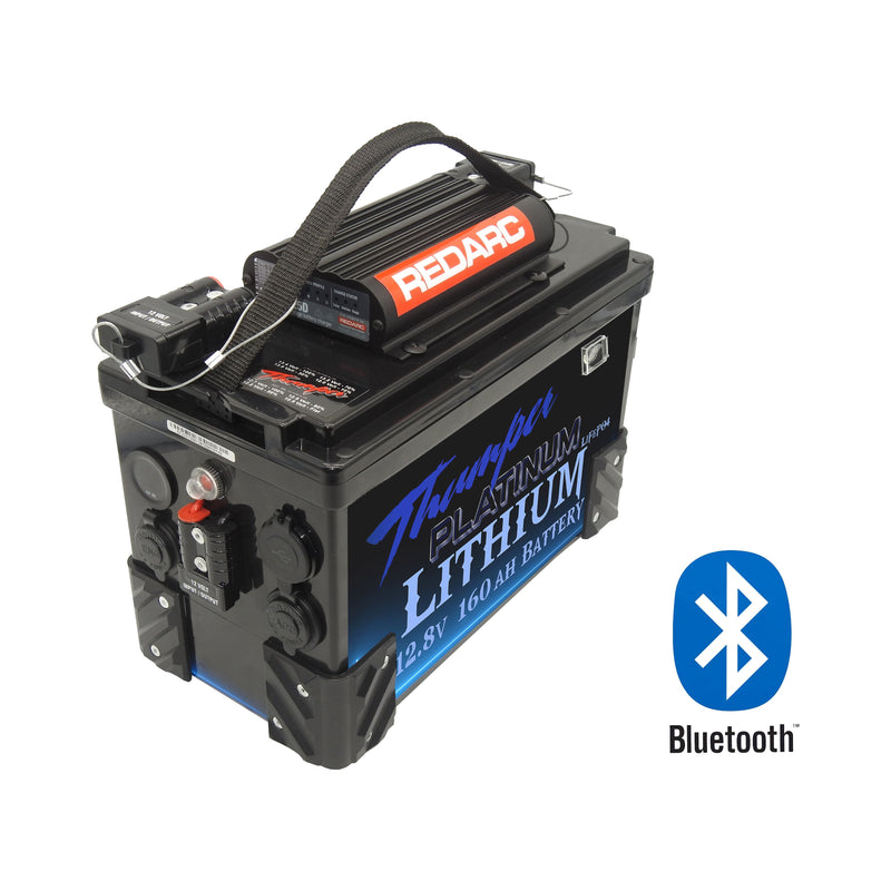 Thumper Lithium LiFePO4 Battery Hub 160 AH Redarc BCDC1225D Bluetooth